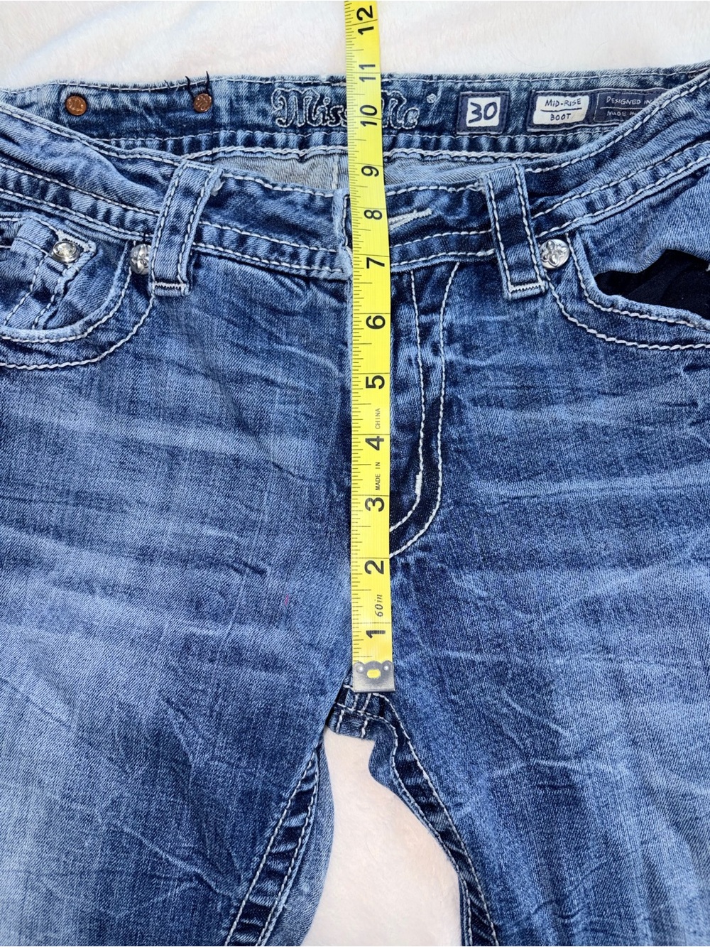 MISS ME Mid Rise Boot Jeans sz 30 - Picture 7 of 9